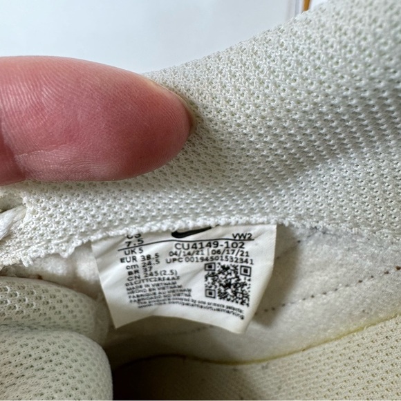 Nike Court Legacy White Desert Ochre Sneakers Size 7.5 - Picture 7 of 8